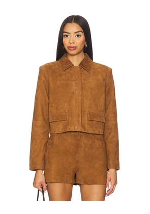 CAMI NYC Sullivan Suede Jacket in Cognac. Size M. Also in L.