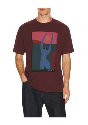By Parra Protect The Sun T-Shirt in Burgundy. Size XXL/2X. Also in S.