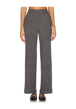 Barefoot Dreams CozyChic Ultra Lite Lurex Rib Wide Leg Pant in Black. Size M. Also in XS, S, XL.