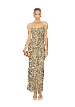 Camila Coelho Kinsley Maxi Dress in Beige. Size M. Also in L, S, XL, XS, XXS.