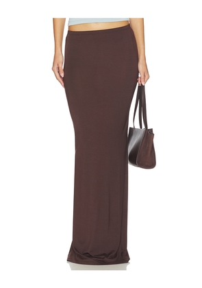 Eterne Maxi Soft Jersey Skirt in Brown. Size M. Also in XS, S, L.