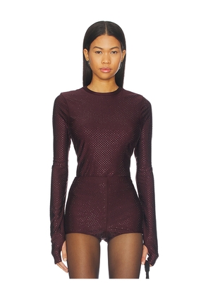 AFRM Kaylee Stud Jersey Top in Purple. Size L. Also in XS, M, XL.