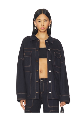 BY.DYLN Cooper Jacket in Navy. Size M. Also in XS, S, L, XL.