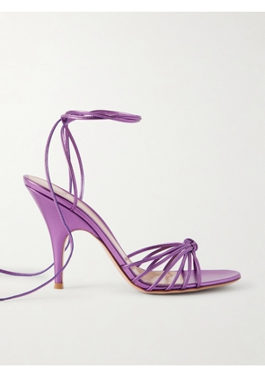 Gianvito Rossi - 85 Metallic Leather Sandals - Purple - IT35,IT36,IT36.5,IT37,IT37.5,IT38,IT38.5,IT39,IT39.5,IT40,IT40.5,IT41,IT41.5,IT42