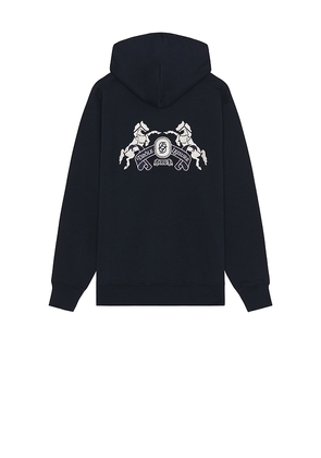 DrÃ´le De Monsieur Le Hoodie Embleme Chevaux in Navy. Size M. Also in S, L, XL/1X, XXL/2X.