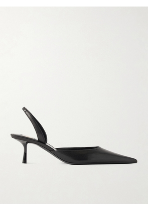 SAINT LAURENT - Misty Leather Slingback Pumps - Black - FR35,FR37