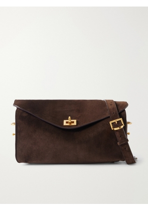 Balenciaga - Paris Vii Suede Shoulder Bag - Brown - One size