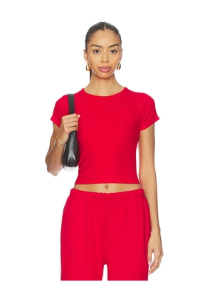 Eterne Short Sleeve Baby Tee in Red. Size XS. Also in M.