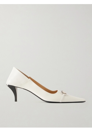 Gucci - Vittoria Collapsible-heel Horsebit-embellished Leather Pumps - White - IT37,IT37.5,IT38,IT38.5,IT39,IT39.5,IT40