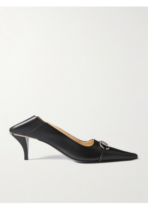 Gucci - Vittoria Collapsible-heel Horsebit-embellished Leather Pumps - Black - IT35,IT36,IT36.5,IT37,IT37.5,IT38,IT38.5,IT39,IT39.5,IT40,IT40.5,IT41