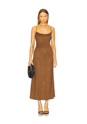 Bardot Nadira Vegan Suede Dress in Chocolate. Size 12. Also in 10, 2, 4, 6, 8.