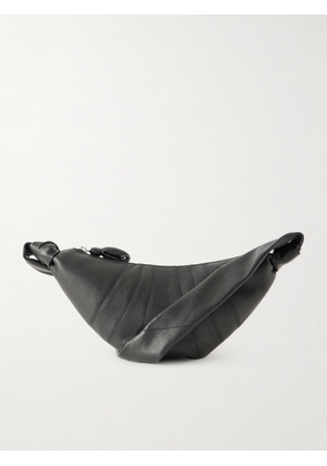 LEMAIRE - Croissant Small Paneled Textured-leather Shoulder Bag - Black - One size