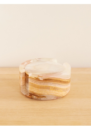 JIA JIA - Set Of Three Onyx Coasters - Brown - One size