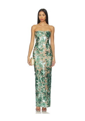 Bronx and Banco Dahlia Maxi Dress in Green. Size M. Also in L, XL.