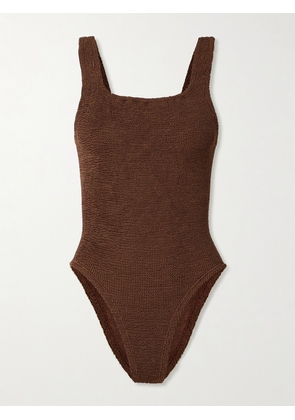 Hunza G - Coverage Original Crinkle™ Swimsuit - Brown - One size