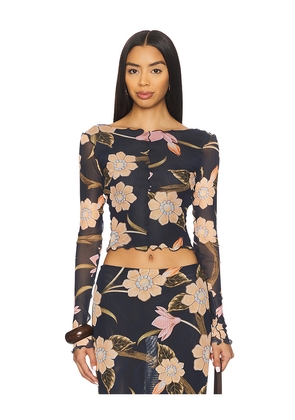 Agua Bendita x REVOLVE Liana Top in Navy. Size M. Also in XS, S, L.