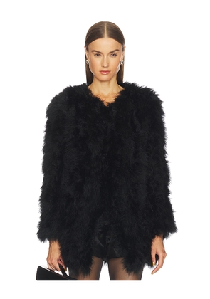 Bubish Monroe Feather Coat in Black. Size M. Also in S, XS.