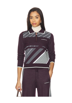 Casablanca Diagonal Sporty Polo in Navy. Size M. Also in XS, S.