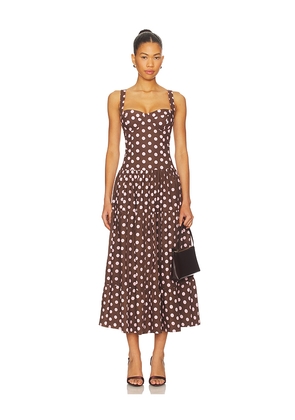Cara Cara Santiago Midi Dress in Brown. Size 10. Also in 12, 4.