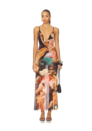 AFRM Rivka Dress in Brown. Size M. Also in S, XXS, XS.