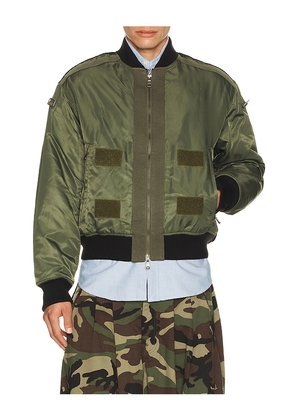 Andersson Bell Flight Layered Washed Bomber Jacket in Green. Size S. Also in XL/1X.
