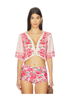 Agua Bendita x REVOLVE Salem Top in Rose. Size M. Also in S, L.