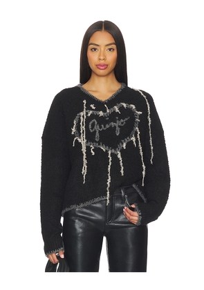 GUIZIO Guizio Heart Sweater in Black. Size S. Also in XS, XL.