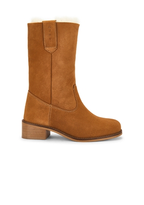 Dico Copenhagen Julia Shearling Gaucho Boot in Cognac. Size 37. Also in 36, 38, 39, 40, 41.