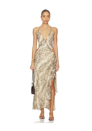 Bardot Cyrel Printed Maxi Dress in Grey. Size 12. Also in 10, 2, 4, 6, 8.