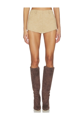 Bardot Jayla Vegan Leather Short in Beige. Size 10. Also in 8.