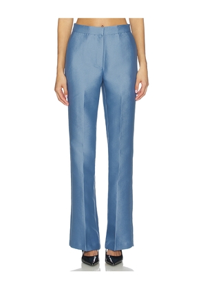 ALIGNE Figaro Satin Trouser in Heather in Blue. Size 2. Also in 4.