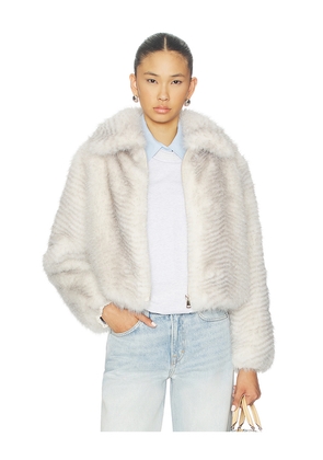 Adrienne Landau Katrina Jacket in Ivory. Size M. Also in L, S.