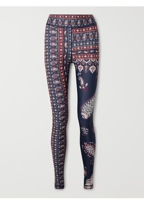 THE UPSIDE - Fortune Paisley-print Stretch Leggings - Blue - xx small,x small,small,medium,large,x large