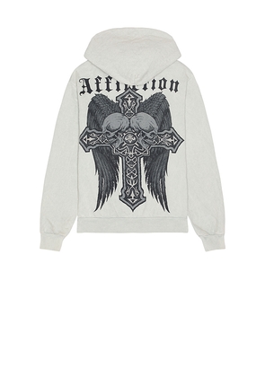 Affliction Seeker Zip Up Hoodie in Grey. Size S. Also in L, XL/1X.