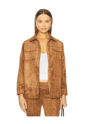 Amanda Uprichard x REVOLVE Nirvana Suede Jacket in Tan. Size M. Also in L, S, XS.