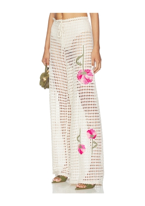 Agua Bendita x REVOLVE Roots Pasha Pant in Cream. Size M. Also in S, XS, L.