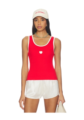 Araminta James Manzana Rib Tank in Red. Size M. Also in S, XS, L, XL.