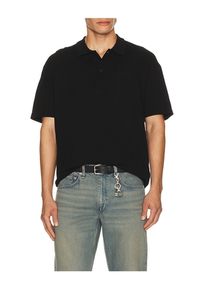 COTTON CITIZEN Lennon Polo Tee in Black. Size S. Also in L, XL/1X.