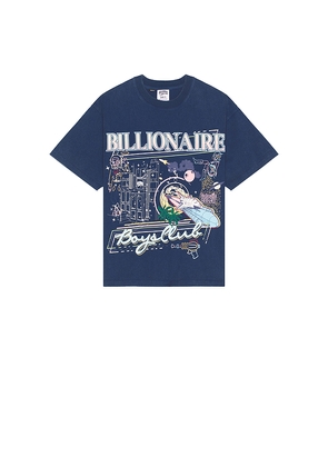 Billionaire Boys Club To The Moon Cropped Tee in Navy. Size M. Also in L, XL/1X.