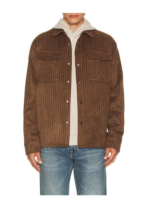 Brixton Selden Soft Brushed Flannel Shirt in Brown. Size S. Also in M, XL/1X.