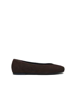 ALOHAS Katia Suede Ballet Flat in Chocolate. Size 37. Also in 36, 38, 39, 40.
