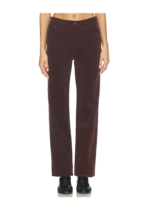 AG Jeans Brinley Straight Jeans in Brown. Size 24. Also in 23, 25, 26, 27, 28, 29, 30, 31, 32.