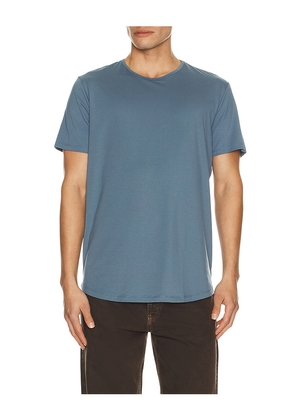 Cuts AO Curve Hem Tee in Blue. Size M. Also in S, L, XL/1X, XXL/2X.