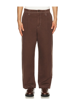 Bound Heavy Canvas Workwear Trouser in Brown. Size M. Also in L, XL/1X.
