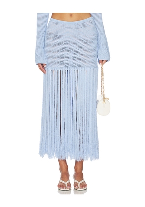DEVON WINDSOR Edna Maxi Skirt in Baby Blue. Size L. Also in M, S, XS.