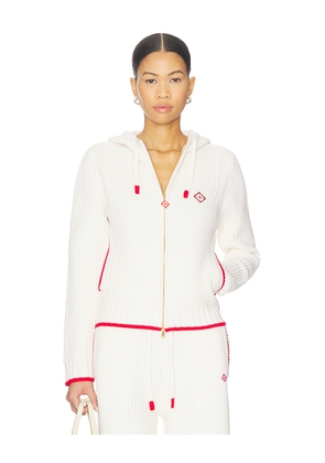 Casablanca Waffle Hoodie in White. Size M. Also in XS, S, L.