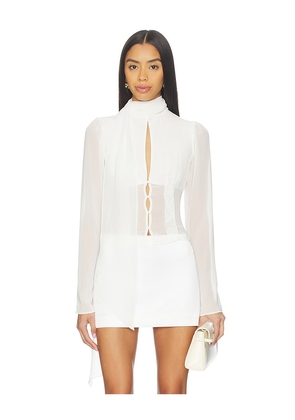 GUIZIO Ara Long Sleeve Top in Ivory. Size M. Also in S, XXS, XS, L, XL, XXL.