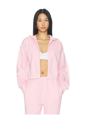 Beyond Yoga Luxefleece Zip Up Hoodie in Pink. Size M. Also in S, XS, L, XL.