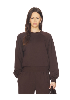 Eterne Shrunken Raglan Sweatshirt in Chocolate. Size S. Also in XS.