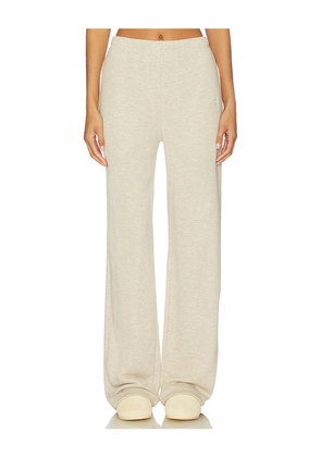 Eterne Oversized Wide Leg Sweatpant in Beige. Size M. Also in XS, S, L, XL.